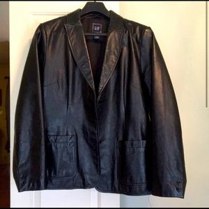 Gap Leather Black Jacket
